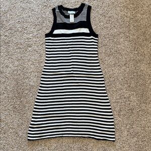 Tommy Bahama Striped Black and White Sleeveless Sweater Dress